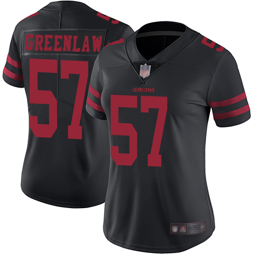 San Francisco 49ers Limited Black Women Dre Greenlaw Alternate NFL Jersey #57 Vapor Untouchable